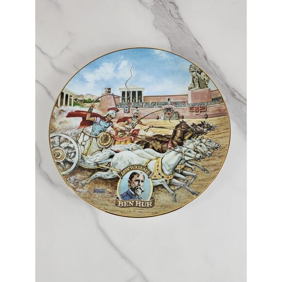 Ben Hur American Classics Gerald Mermer Year 1983 Porcelain 9 1/4" Decor Plate - Picture 7 of 11